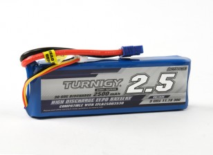 Turnigy 2500mAh 3S 30C LiPoly Pack w/ EC3 (E-flite Compatible EFLB25003S30)
