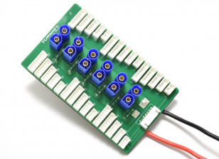 Turnigy EC5 Parallel Charging Board w/Fuse for 6 x 2~6S Battery Packs (4mm Banana Plug Charger Connectors) 