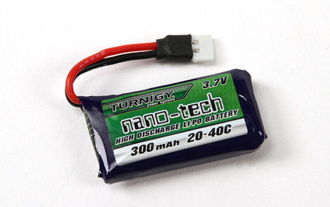 Turnigy nano-tech 300mAh 1S 20~40C Lipo Pack (Losi Mini Compatible)