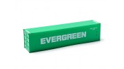HO Scale 40ft Shipping Container (EVERGREEN) side view