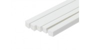 ABS Square Rod 5.0mm x 5.0mm x 500mm White (Qty 5)
