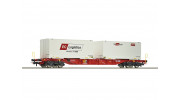 Roco/Fleischmann HO Scale Flat Double Bogie Container Carrier Wagon OBB