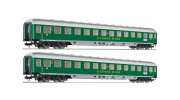 Roco/Fleischmann HO Scale 2nd Class Scharnow-Reisen Sleeper Carriage Set 2pcs DB