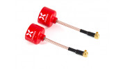 Foxeer Lollipop 5.8G RHCP/LHCP FPV Antenna Red with Angled MMCX Connector (1 pair)