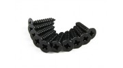 Screw Flat Head Phillips M2.6x12mm Self Tapping Steel Black (10pcs)