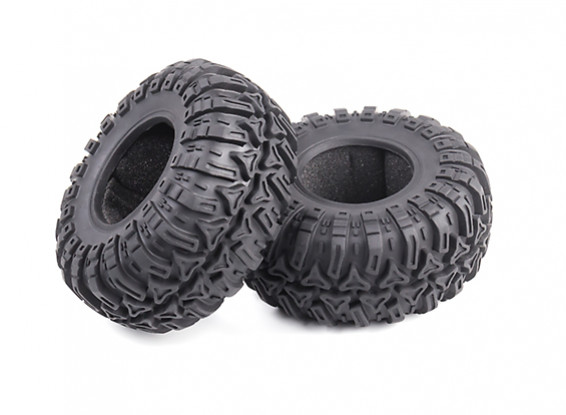 Tri-Pattern 1.9 Beadlock Crawler Tyres Soft Compound with Foam Inserts (2 tires and 2 inserts)