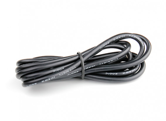 Turnigy High Quality 10AWG Silicone Wire 2m (Black)