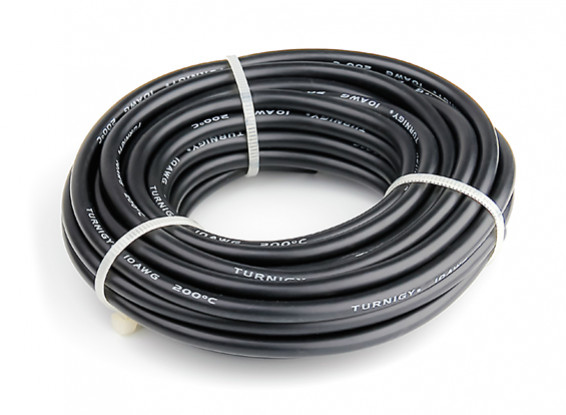 Turnigy High Quality 10AWG Silicone Wire 6m (Black)