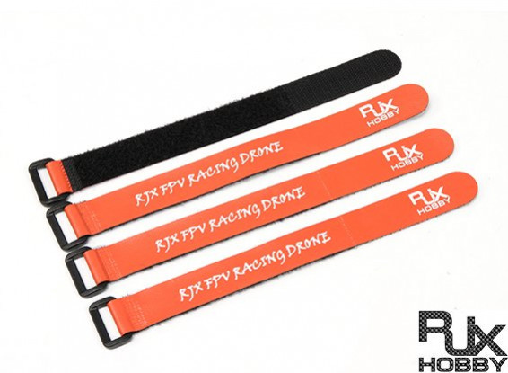 RJX Ultra-Grip Silicone Battery Straps Orange (200X20mmx4pcs)