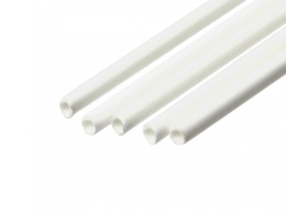 ABS Round Tube 2.0mm OD x 500mm White (Qty 5)