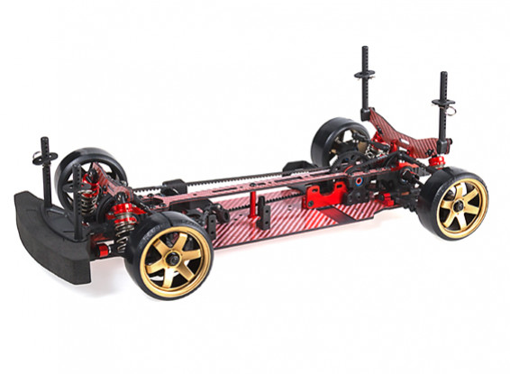 Blaze DFR 1/10 Scale Carbon Fiber Drift Car with Unpainted Bodyshell ARTR (Red)  