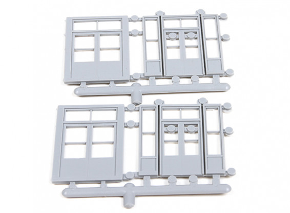 Micro Engineering HO Scale Store Front Doors 4pcs (80-165)