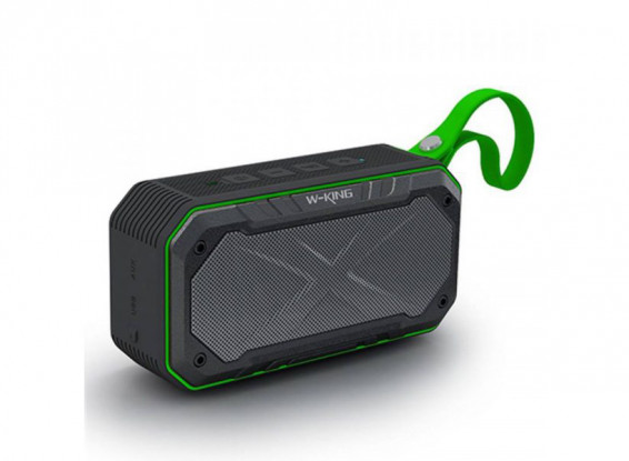 W-King S18 Waterproof Portable Intelligent Bluetooth Speaker With Calls/ FM Radio / AUX - GREEN