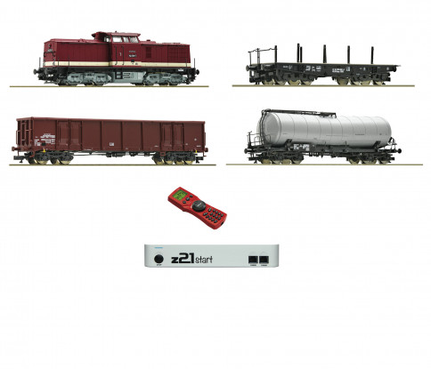 Roco/Fleischmann HO Digital Starter Set with Class 112  Diesel Locomotive and 3 Freight Wagons DR (Epoch IV) 2