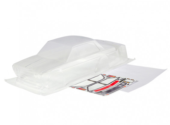 HobbyPro 1/10 Scale Datsun 510 Clear Lexan Bodyshell w/ Stickers 