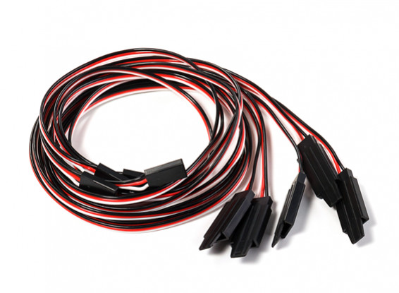 Futaba 60cm 26AWG Extension Lead with Retaining Clip (5pcs)
