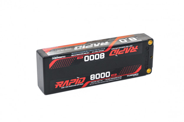 Turnigy Rapid 8000mAh 2S2P 140C Hardcase Lipo-batterij (ROAR goedgekeurd)