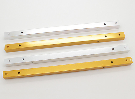Hobbyking X525 V3 Aluminium Vierkant Booms (Golden Yellow & Silver) (4 stuks / zak)