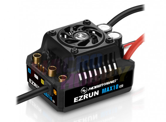 Hobbywing EZRUN MAX10 G2-80A (2-3S) Water/Dust-Proof Brushless ESC for 1/10 Cars & Trucks