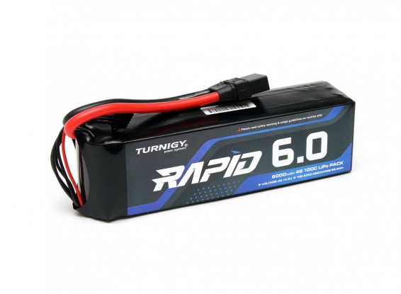 Turnigy Rapid 6000mAh 4S (14.8V) 100C LiPo Battery Pack w/XT90 Connector