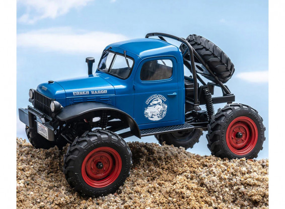 FMS (RTR) 1:24 FCX24 Power Wagon V2 (Blue) 4WD Rock Crawler w/2-Speed Transmission, Tx, LiPo, Lubes & Charger Bundle Deal