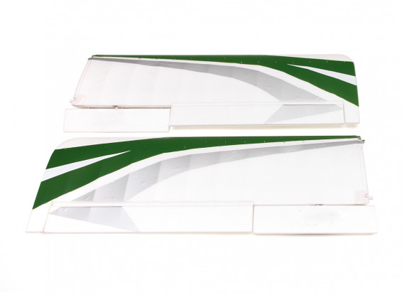 Durafly Tundra V3 "Classic" Replacement Wing Set w/Ailerons & Control Horns (Green/White)