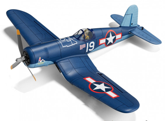 VolantexRC Corsair F4U (RTF) 4CH EPP 400mm Warbird w/6-axis gyro stabilization system for Beginner (15.7") 76803