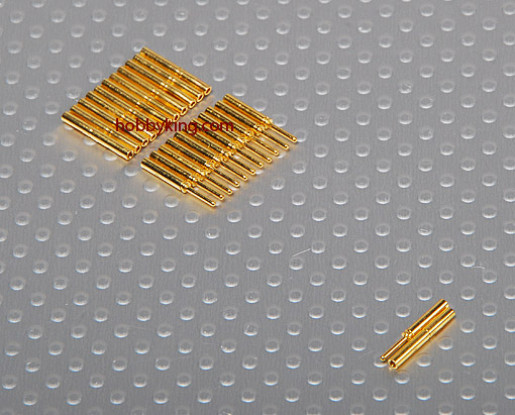 0.8mm Gold Connectors 12 paar (24pc)