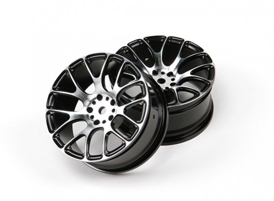 10/01 Aluminum Drift 7Y-Spoke Wheel (zwart)