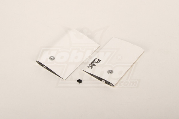 White CF Paddle 80mm voor T-rex600 size heli (3mm)