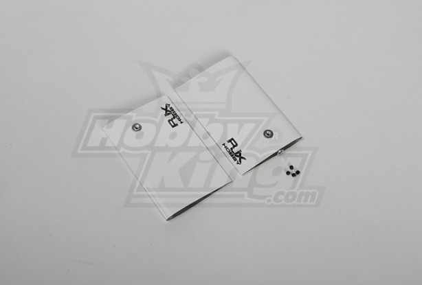 White CF Paddle 95mm voor 90/700 size heli (4mm)