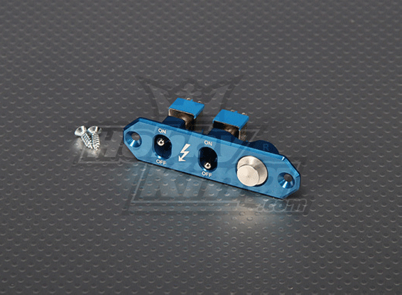 CNC Fuel Dot & Double Toggle Switch Blue