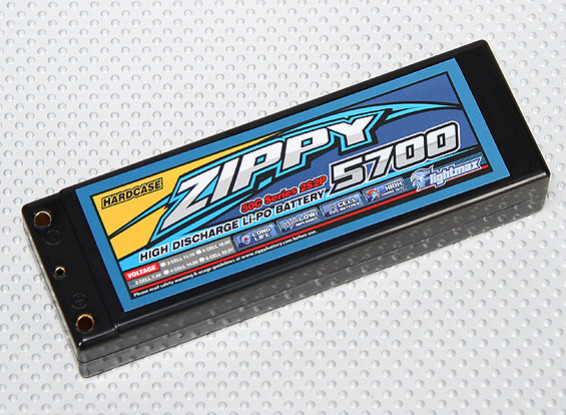 ZIPPY 5700mah 50C 2S2P Hardcase Pack