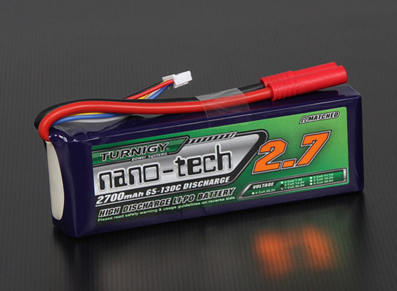 Turnigy nano-tech 2700mAh 4S 65 ~ 130C Pack Lipo