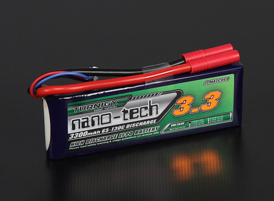 Turnigy nano-tech 3300mAh 2S 65 ~ 130C Pack Lipo