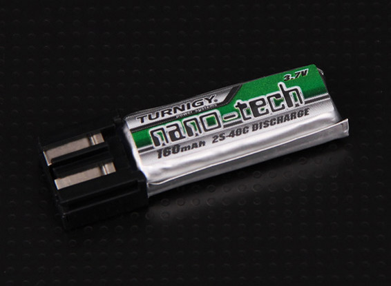 Turnigy nano-tech 160mAh Lipo Pack 1S 25 ~ 40C (Past Align Trex 100)
