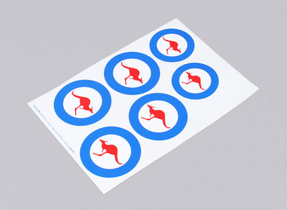 Schaal Nationale Insignes van de Luchtmacht Sticker Sheet - Australië
