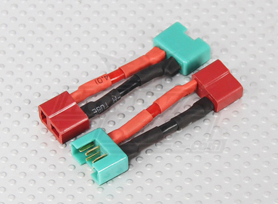 MPX Connector naar T-connector Battery Adapter Lead (2 stuks)