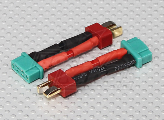 T-Connector naar MPX Connector Battery Adapter Lead (2 stuks)