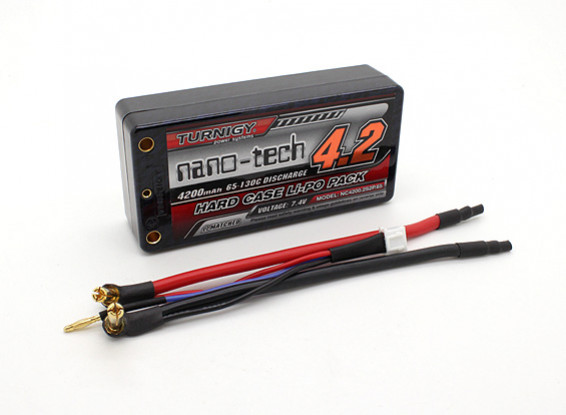Turnigy nano-tech Shorty 4200mAh 2S2P 130C Pack 65 ~ Hardcase Lipo (ROAR  GOEDGEKEURD)