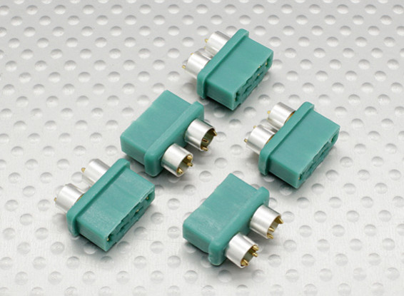 MPX connector met zilverkleurige ring, vrouwelijke (5 stuks per zak)