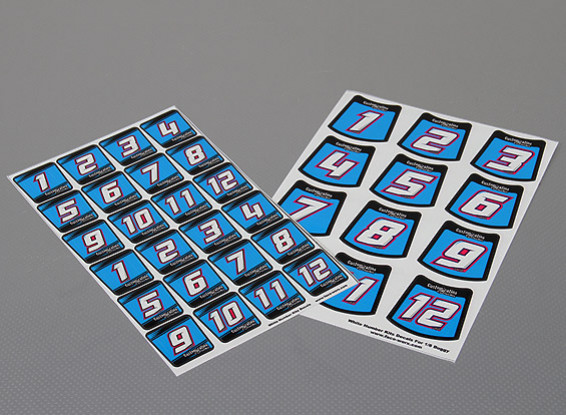 Zelfklevend Sticker Sheet - Aantal Kit 1/10 Scale (wit)