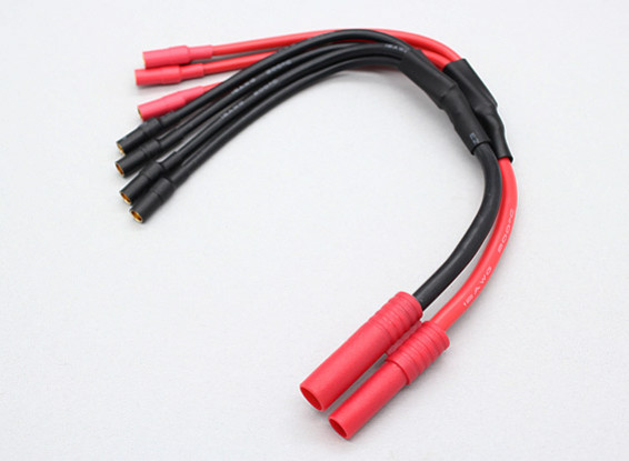 HXT 4mm tot 4 x 3,5 mm kogel Multistar ESC Macht Breakout Cable