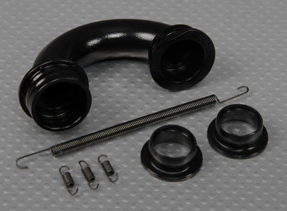 16mm Exhust Header (zwart)