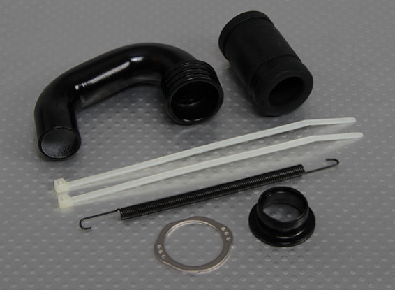 16mm Exhust Header (zwart)