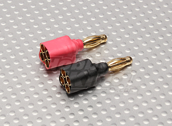 Single 4mm Male naar 4 x 3,5 mm Female Adapter (1 set)