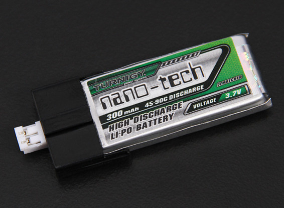 Turnigy nano-tech 300mAh 1S Pack Lipo 45C (Suits FBL100 en Blade MCPX)