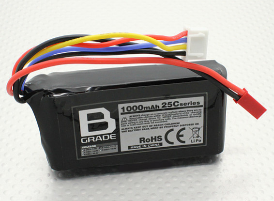 B-Grade 1000mAh 3S 25C LiPoly Battery