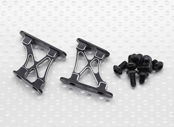 10/01 Aluminium CNC Tail / Wing Ondersteuning Frame-Small (zwart)