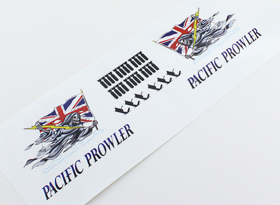 Nose Art - "PACIFIC PROWLER" (Union Jack Vlag) L / R Handed Decal